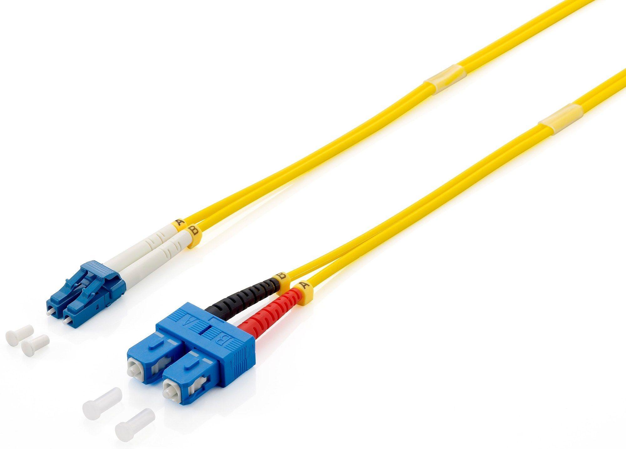 Cabo de Fibra Ótica Duplex EQUIP 254331 (OS2 - LC/SC - 1 m - Amarelo)