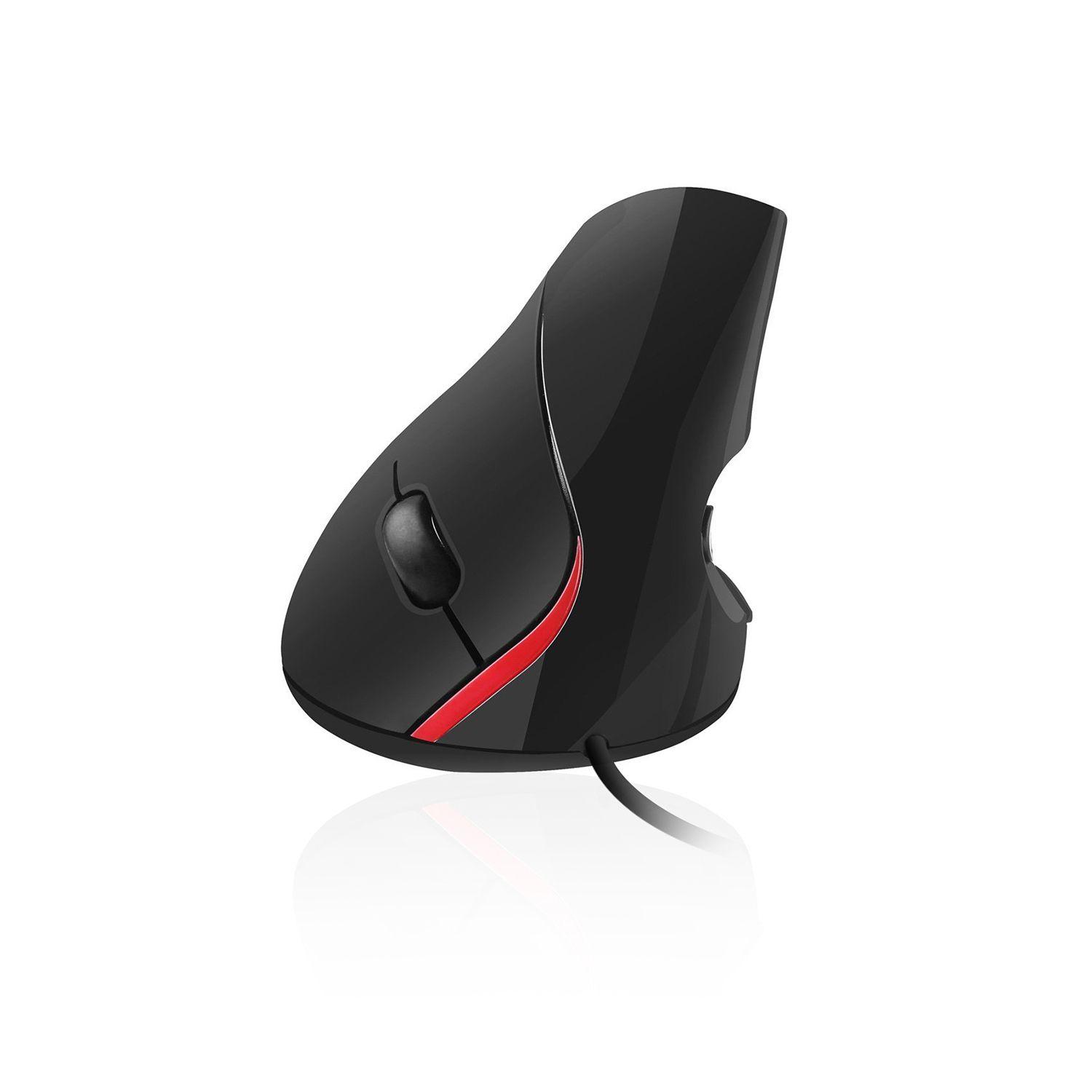 Rato EWENT EW3156 (Mão direita - 1000 DPI - Ótico - Preto/Vermelho)