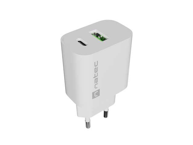 Carregador de Parede USB NATEC Ribera NUC-2396 (20 W - Branco)