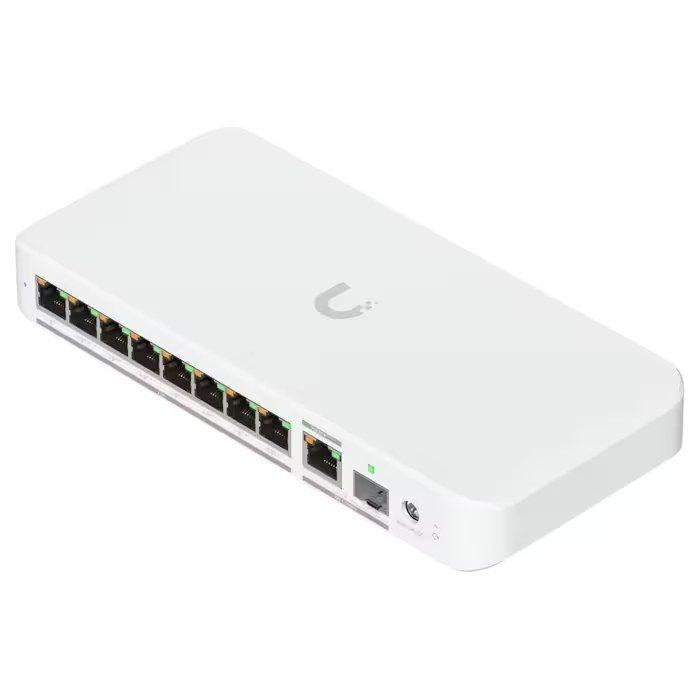 Switch de Rede UBIQUITI UniFi Flex 2.5G 8 USW-FLEX-2.5G-8 (9 Portas - RJ45 ou SFP+ 10GbE - PoE+ - Prateado) — miniatura 4