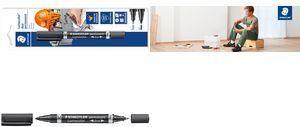 Marcador Permanente Duo STAEDTLER 348-9 BK-1 (Preto)
