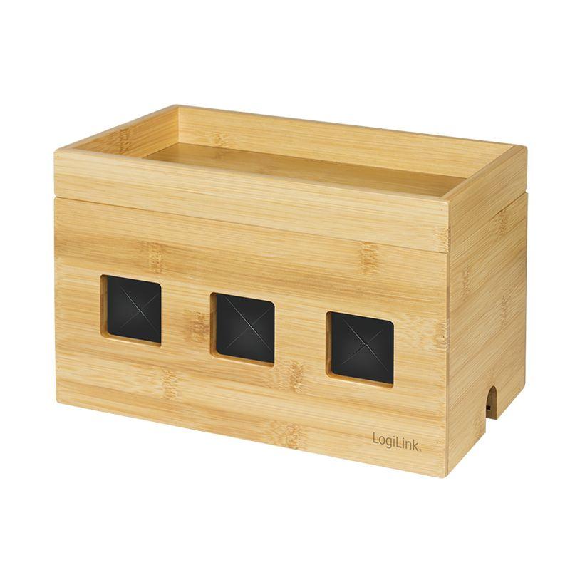 Caixa de Gestão de Cabos para Extensões Elétricas LOGILINK KAB0076 (Madeira - Madeira) — miniatura 3