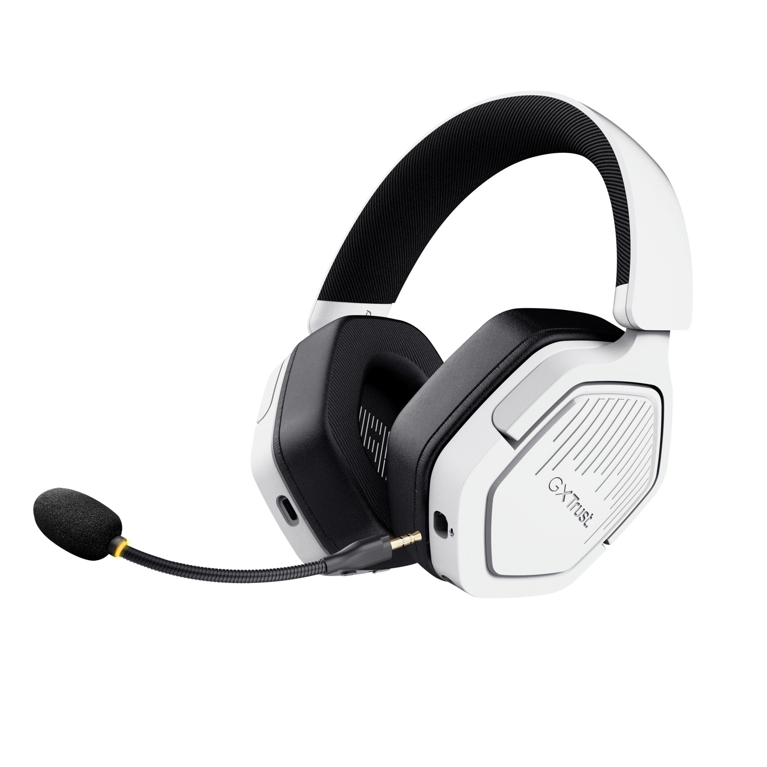 Headset Gaming TRUST GXT493W Carus (Binaural - Com fios e sem fios - Circum-aural - Branco), miniatura 5