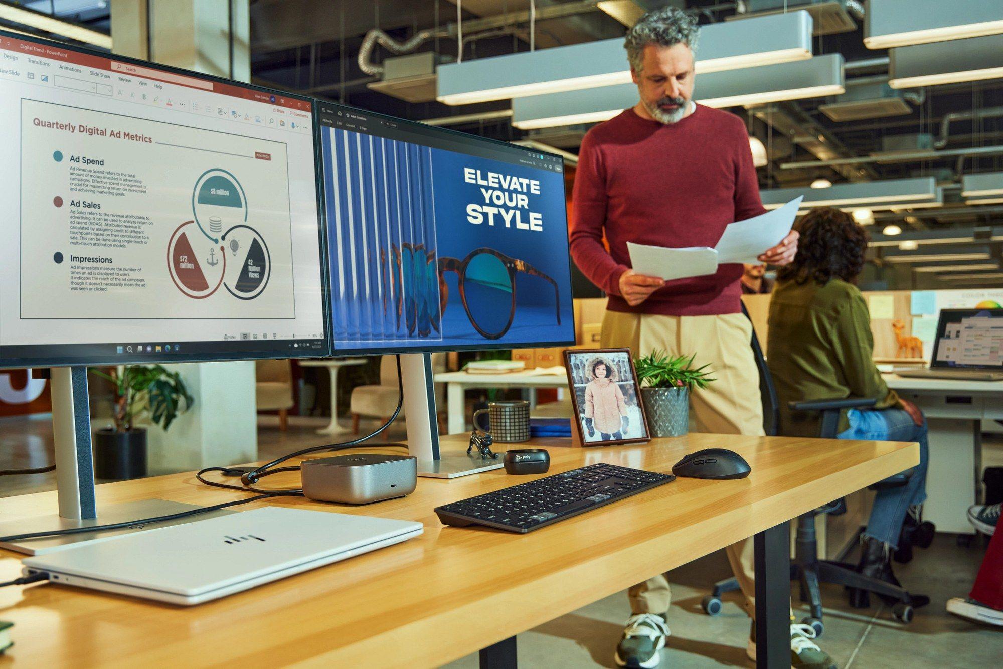 Base de Ligação HP Thunderbolt 4 100 W G6 (1 m - Cinzento) — miniatura 9