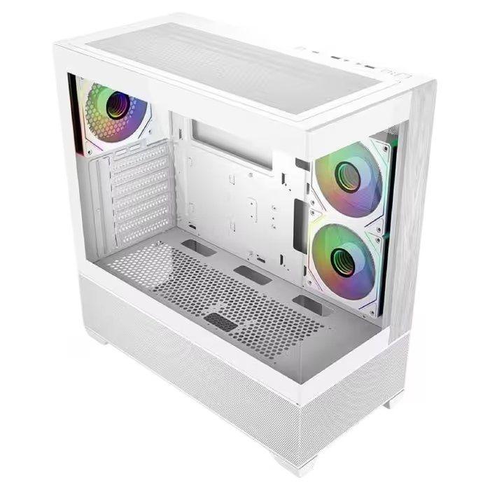 Caixa PC COOLER MASTER Elite 690 Wood (ATX, ITX, micro ATX - Midi Tower - Aço, vidro temperado, madeira - Branco) — miniatura 2