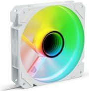 Ventoinha de Caixa SHARKOON SHARK Mirror RGB PWM REVERSE (120 mm - RGB - Branco)