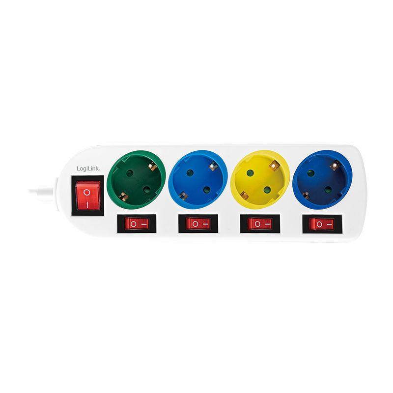 Extensão Elétrica LOGILINK LPS257 (Branco), miniatura 2