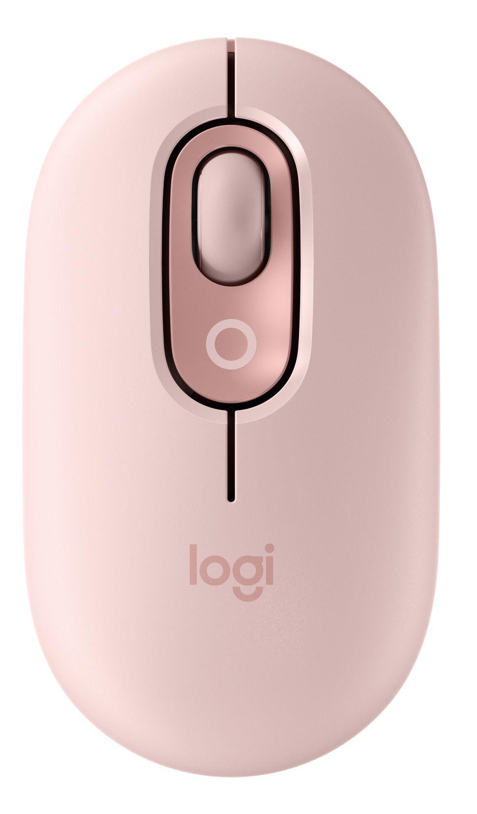 Rato LOGITECH POP Mouse (Ambidestro - 4000 DPI - Ótico - Rosa)