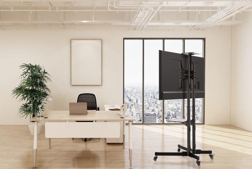 Suporte de Chão com Rodas para TV EQUIP 650603 (37"–70" - VESA até 600 x 400 mm - 50 kg - Preto), miniatura 4