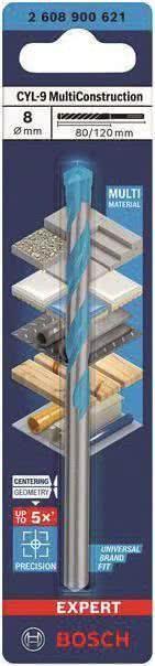 Broca Multiusos BOSCH EXPERT CYL-9 MultiConstruction (Carboneto - Azul e Cinzento)