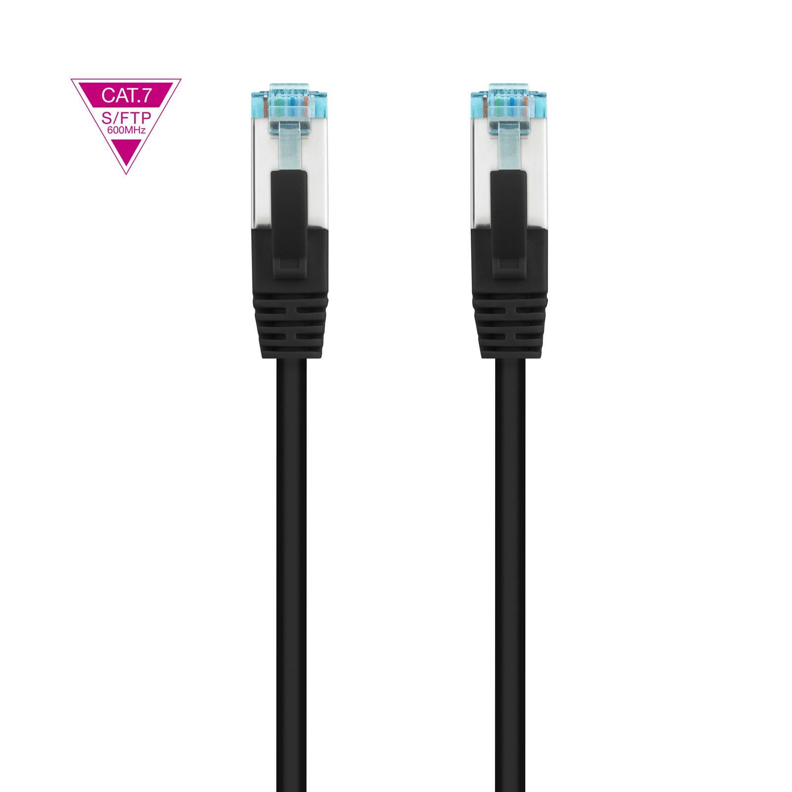 Cabo de Rede NANOCABLE 10.20.1702-BK (2 m - Cat7 - RJ-45 - Preto) — miniatura 2