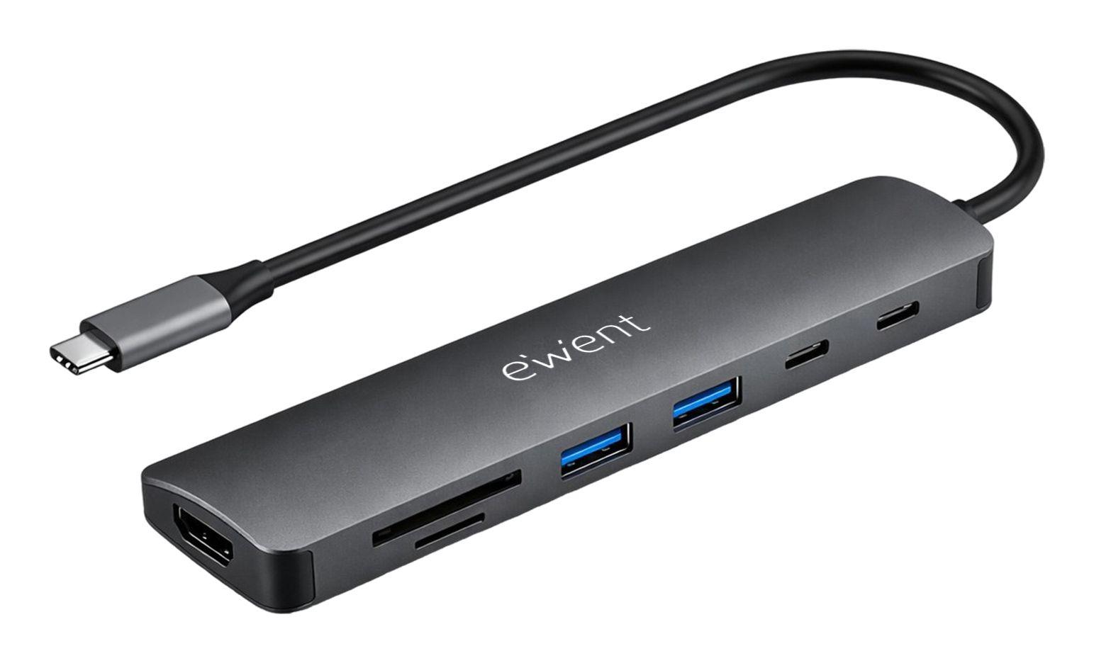 Dock Multiportas EWENT EW1152 (0,15 m - Cinzento)