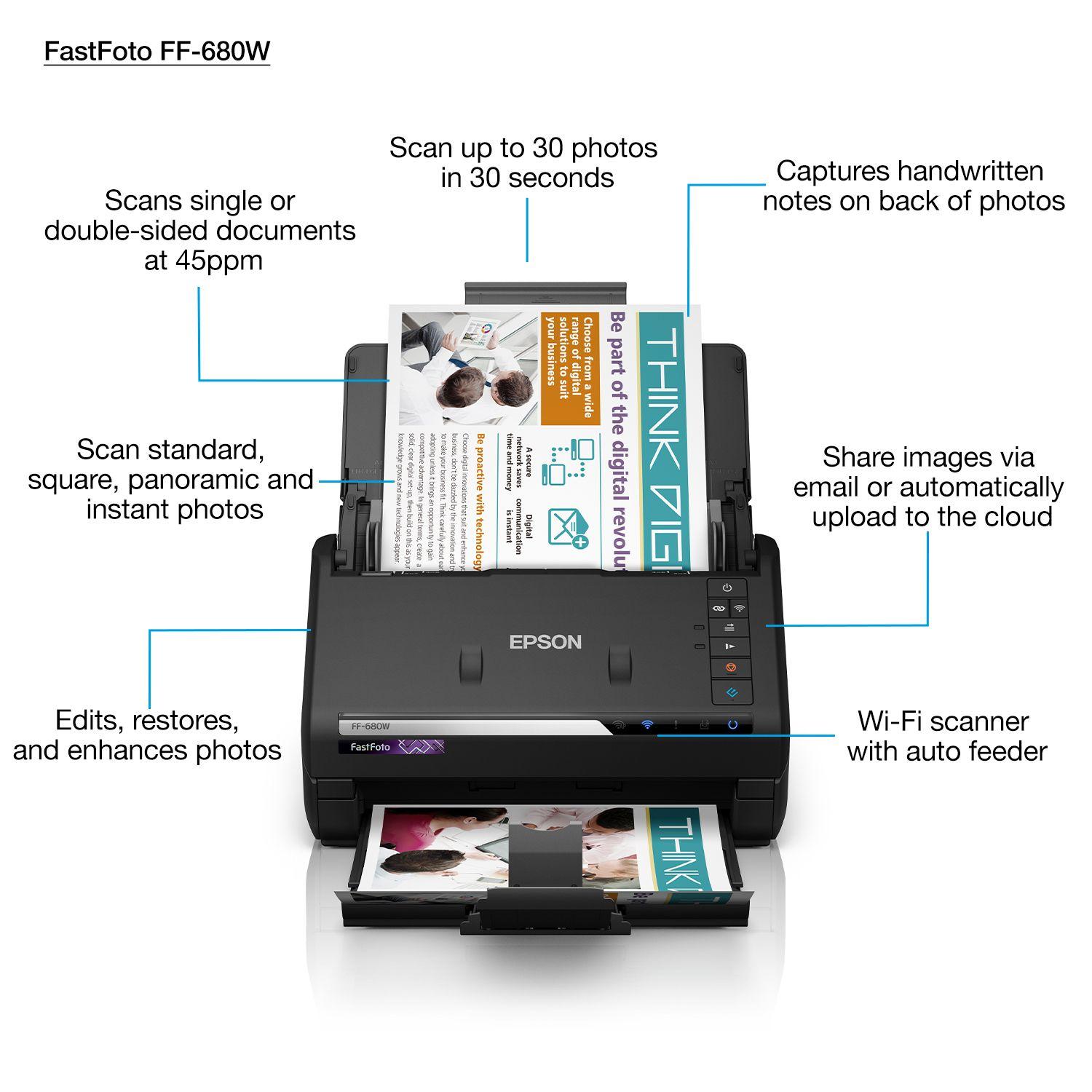 Digitalizador de Fotografias EPSON FastFoto FF-680W (USB 3.2 Gen 1; LAN sem fios - Preto), miniatura 10