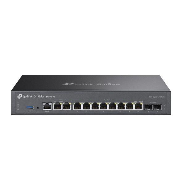 Router VPN TP-LINK OMADA ER7412-M2 (USB 3.0 - Até 2500 Mbps - 8 Portas - Preto)