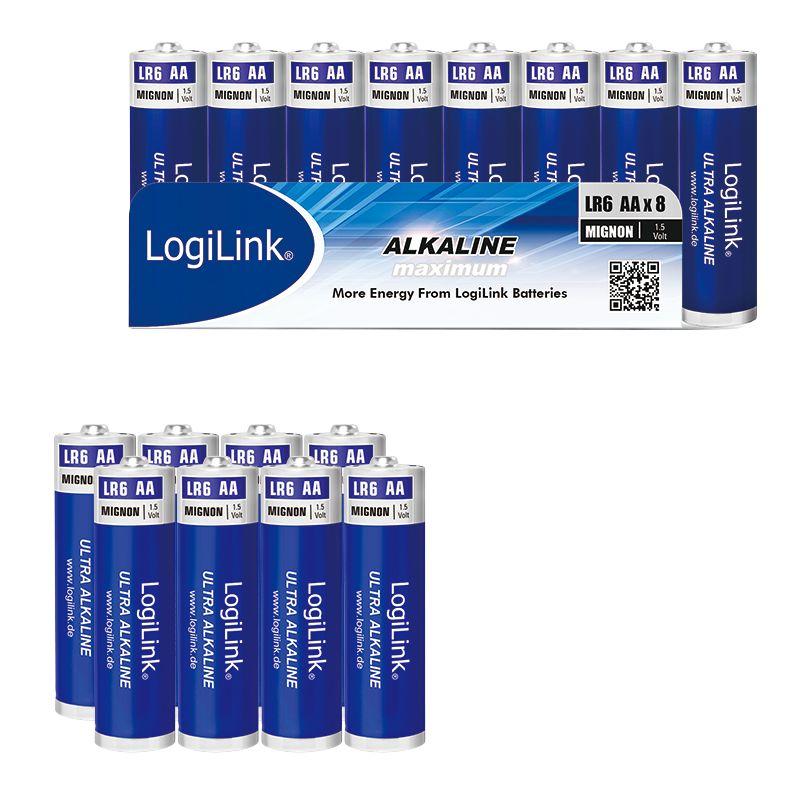 Pilhas LOGILINK LR6F8 (AA - Alcalinas - 1,5 V - 8 Unidades) — miniatura 4