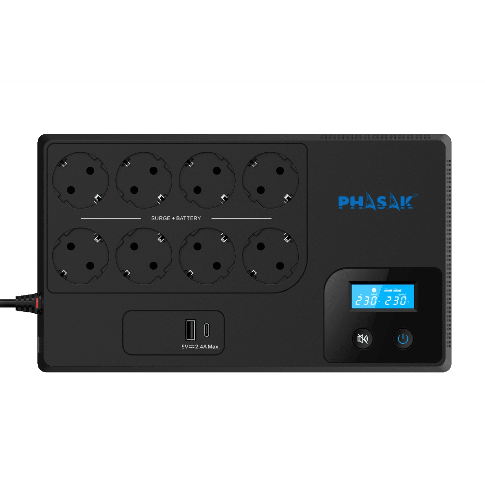 UPS PHASAK PH 9479 (Cabo de alimentação de entrada - Tipo F - Grafite)