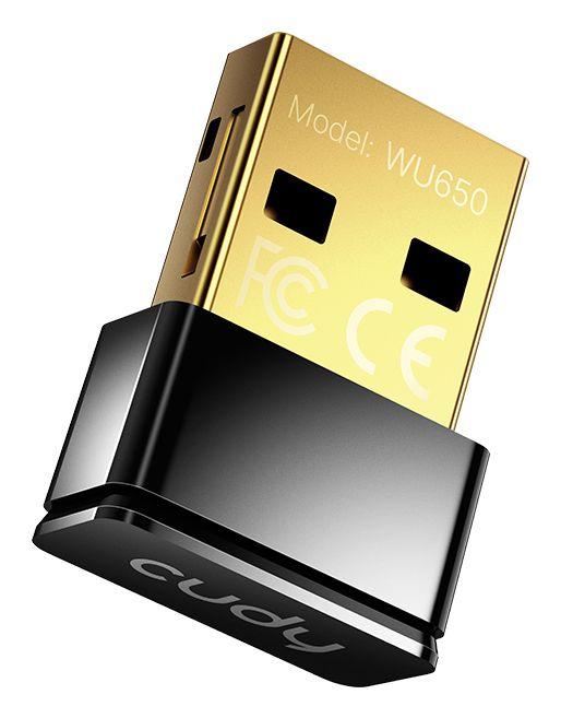 Adaptador USB Wi-Fi CUDY WU650 (Wi-Fi 5 - 433 Mbit/s - Dual-band - Preto)