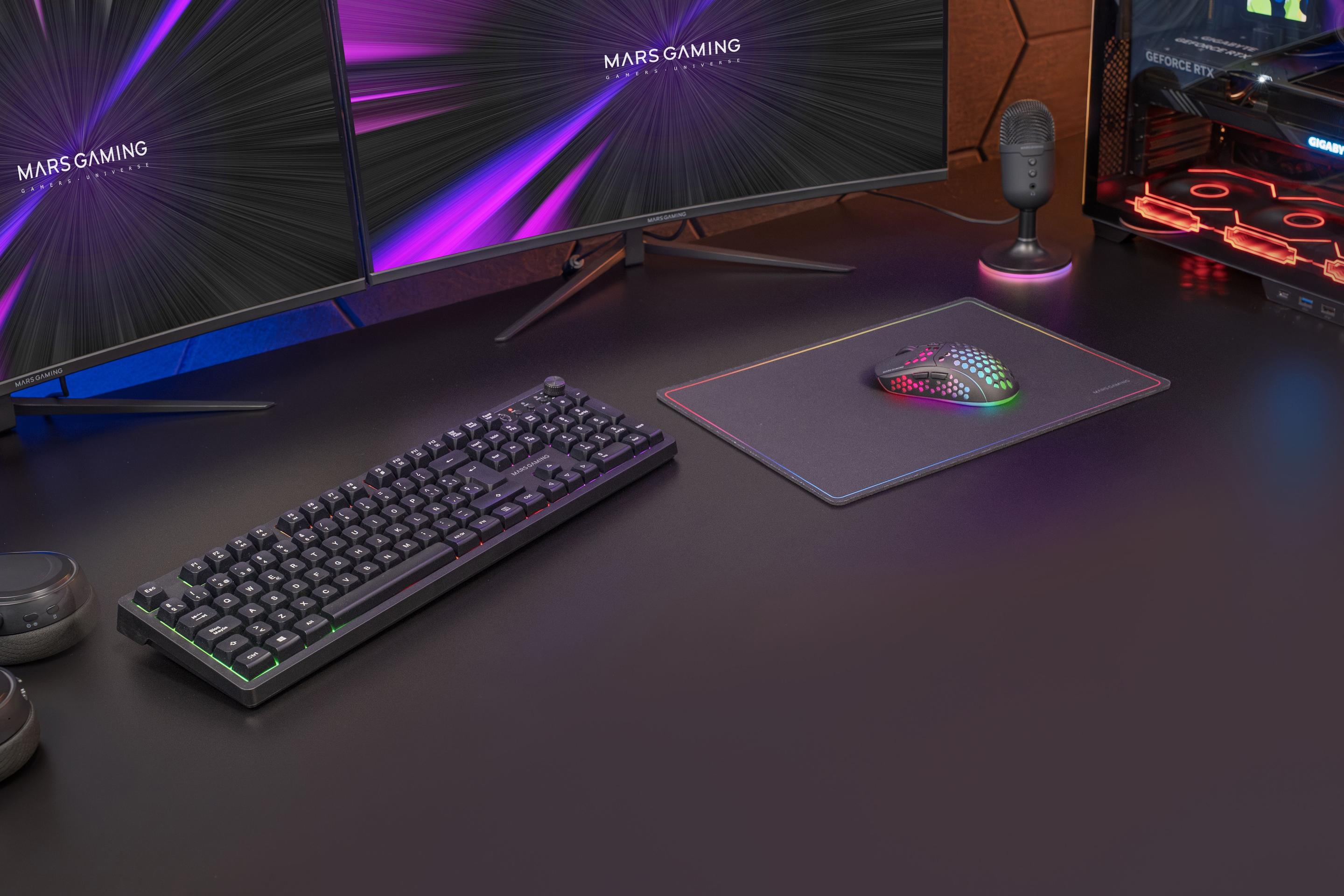 Conjunto Gaming MARS GAMING MCPWXPT (Português - Interruptor de membrana - Tamanho completo - Preto) — miniatura 15