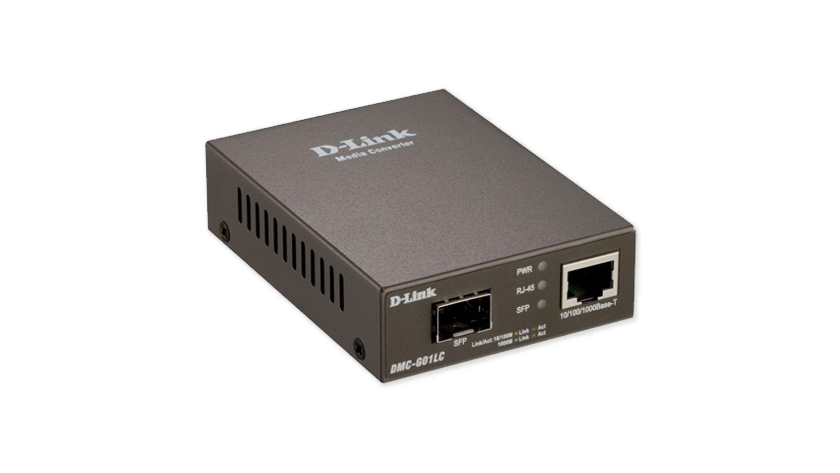 Conversor de Média RJ45 para SFP D-LINK DMC-G01LC/E (Gigabit Ethernet - 1000 Mbit/s - Cinzento)