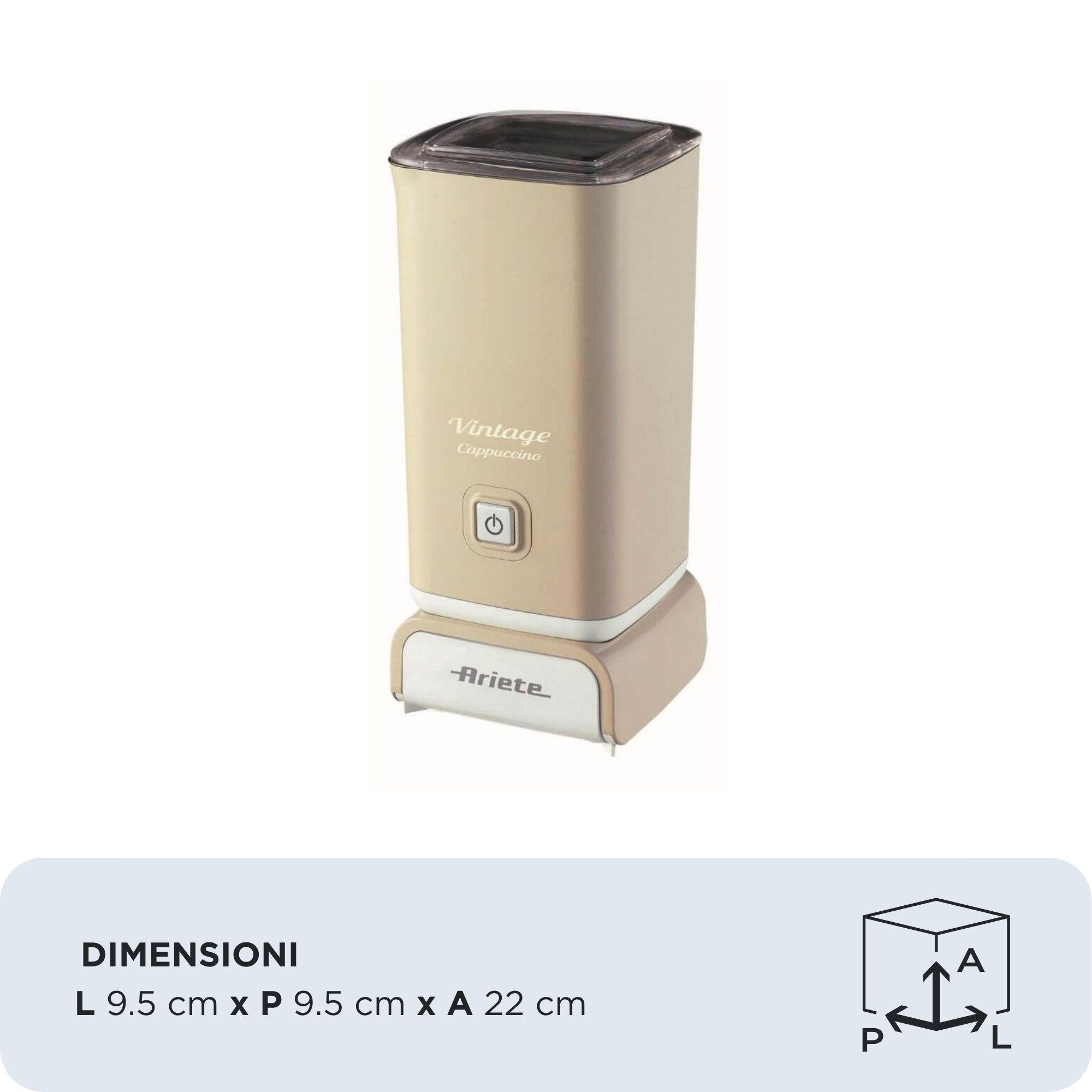Espumador e Aquecedor de Leite ARIETE Vintage 2878/03 (500 W - Quente e Frio - Altura 22 cm - Bege), miniatura 2