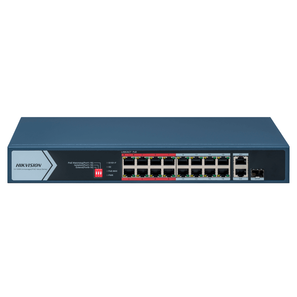 Switch PoE HIKVISION DS-3E0318P-E/M(C) (Gigabit Ethernet - 7,2 Gbit/s - L2 - Azul)