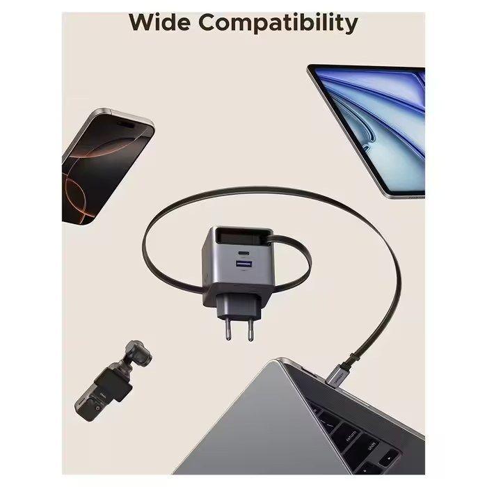 Carregador de Tomada UGREEN Nexode GaN Infinity X615 (65 W - Power Delivery - GaN - Cinza) — miniatura 5