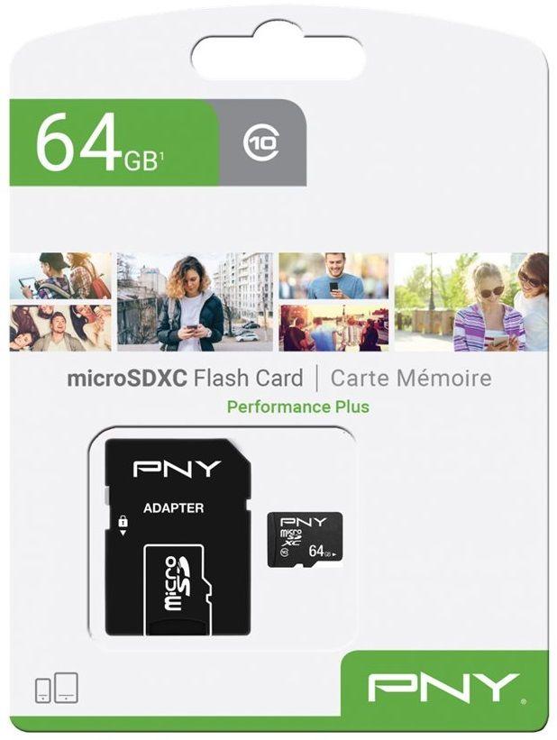 Cartão de Memória MicroSD PNY Performance+ P-SDU64G10PPL-GE (64GB - Classe 10 - Preto), miniatura 2