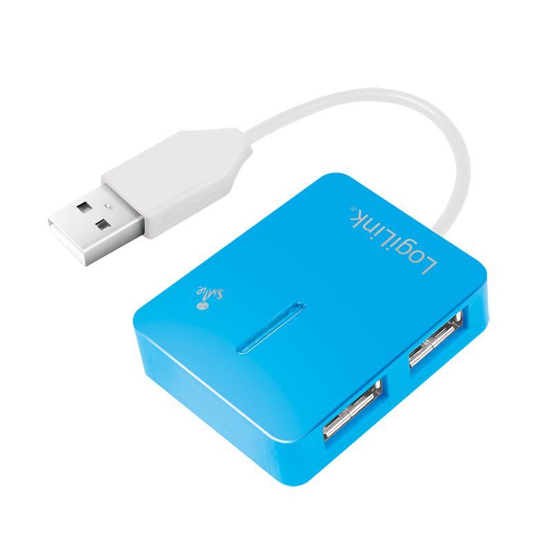 Hub USB LOGILINK UA0136 (USB 2.0 Type-A - Azul)