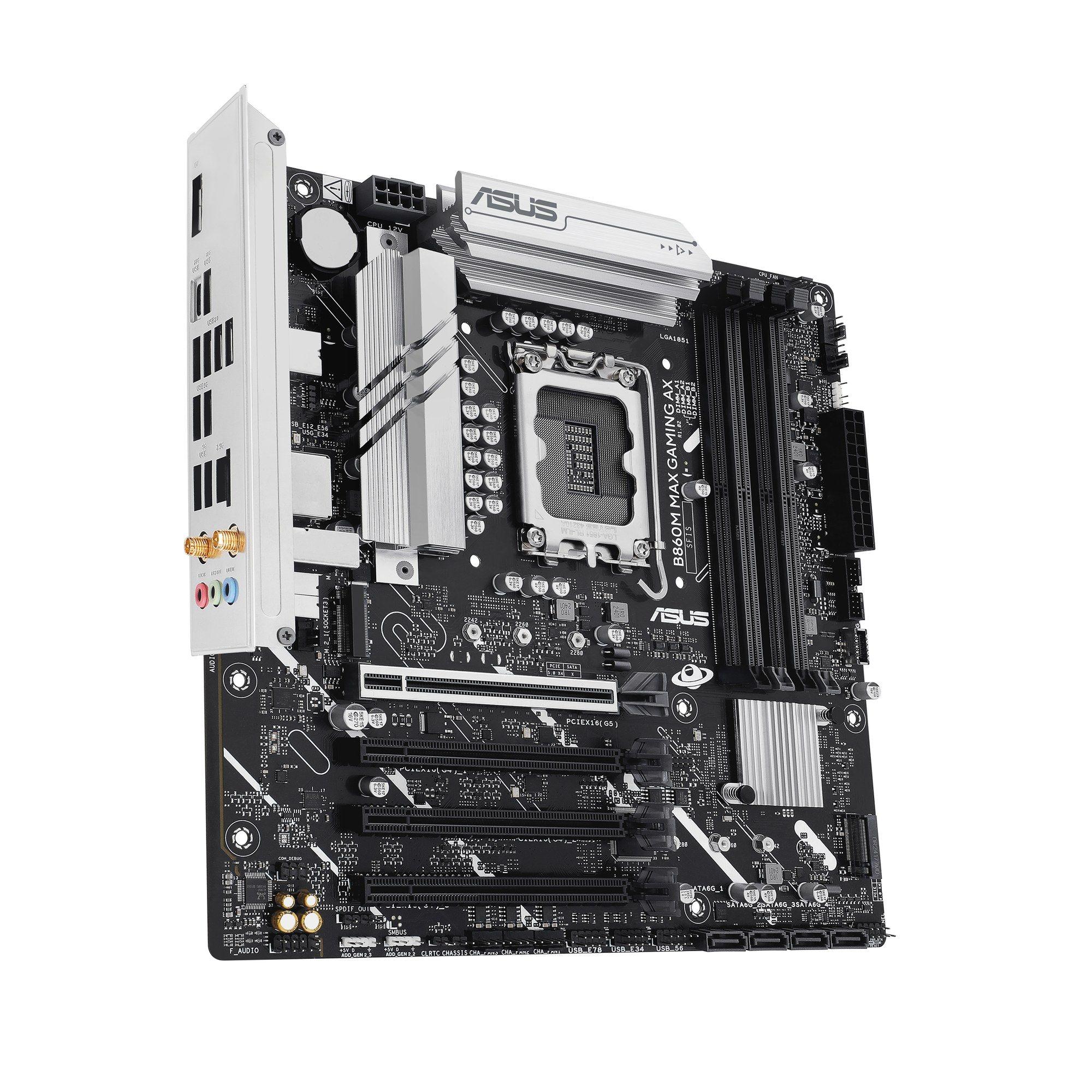 Motherboard ASUS B860M MAX GAMING AX (LGA 1851 - Intel Core Ultra - micro ATX - Cinzento), miniatura 6
