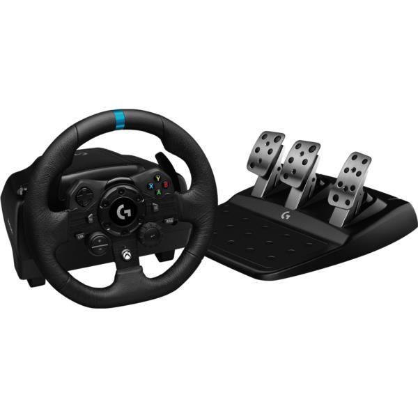 Volante e Pedais LOGITECH G923 (Xbox - Com fios - Preto)