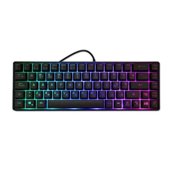 Teclado COOLBOX Mini TM065 (Espanhol - Tecla com membrana mecânica - 65% - Preto)