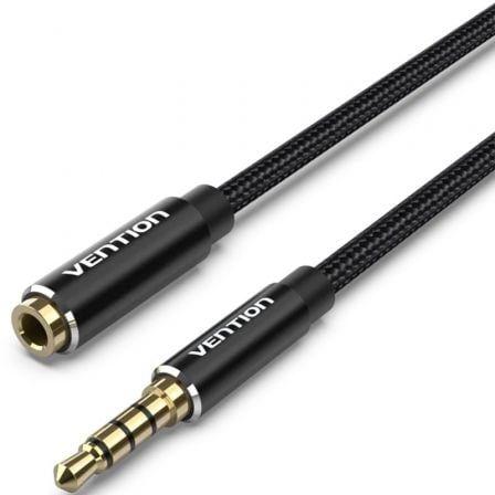 Cabo de Extensão Jack 3,5 mm VENTION BHCBH (2 m - Jack 3,5 mm macho TRRS - Jack 3,5 mm fêmea TRRS - Preto)