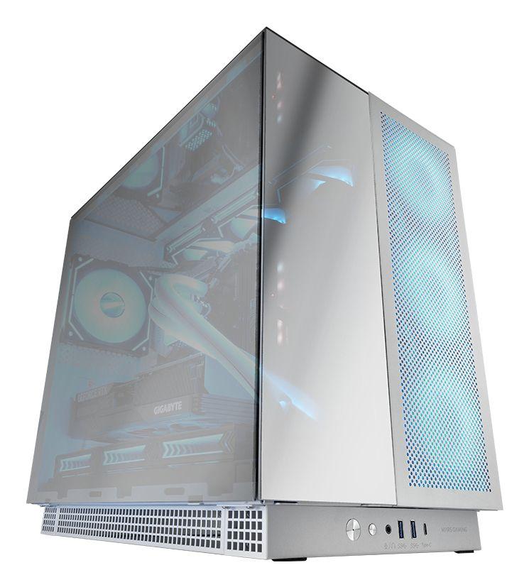Caixa de Computador MARS GAMING MCNOVA3 (Vidro temperado, SGCC - ARGB - 15,7 cm - Prateado)