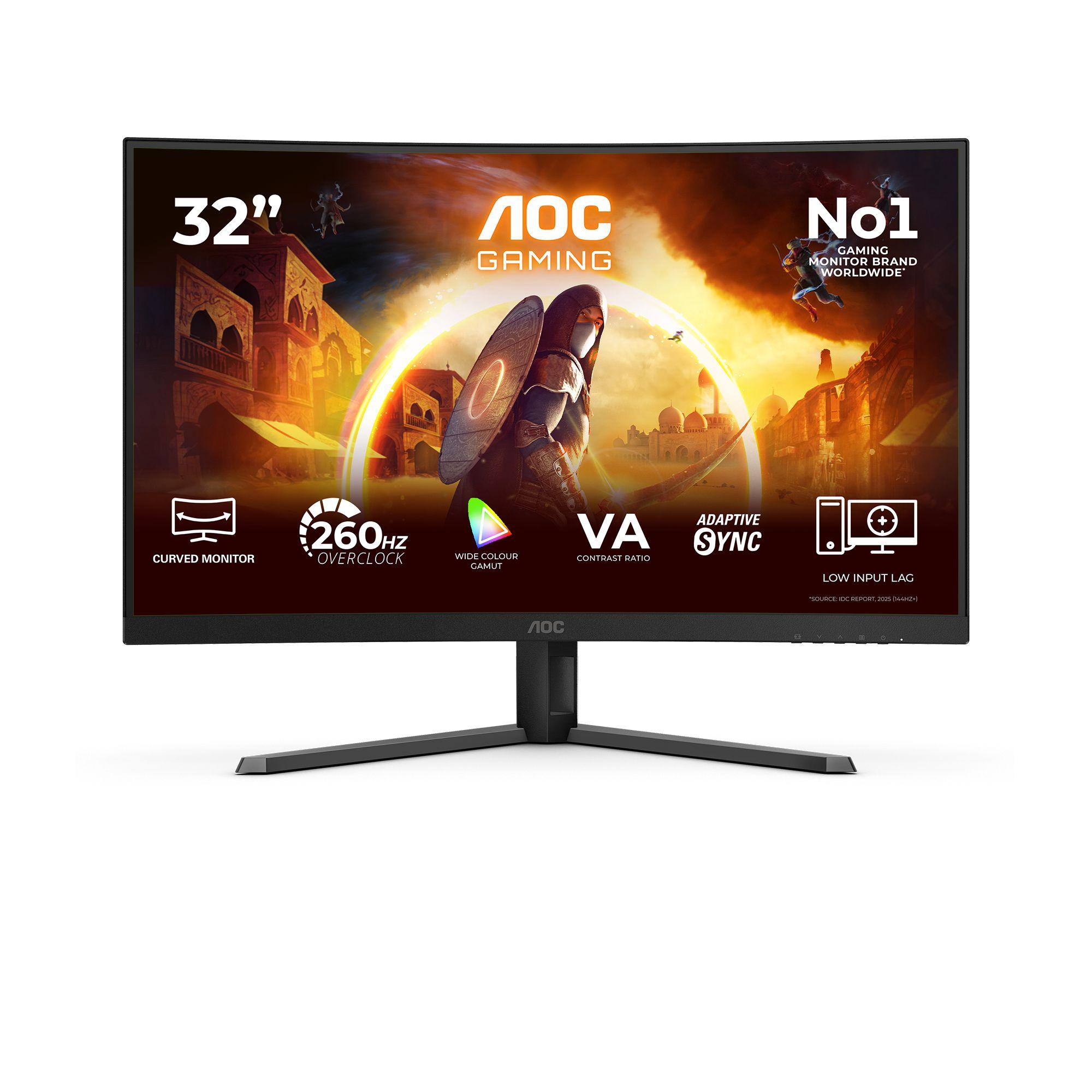 Monitor AOC C32G42ZE (31,5" - VA - 260 Hz - Preto/Vermelho)