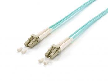 Cabo de Fibra Ótica Duplex EQUIP 255411 (LC/LC - OM3 50/125 µm - 1 m - Turquesa)