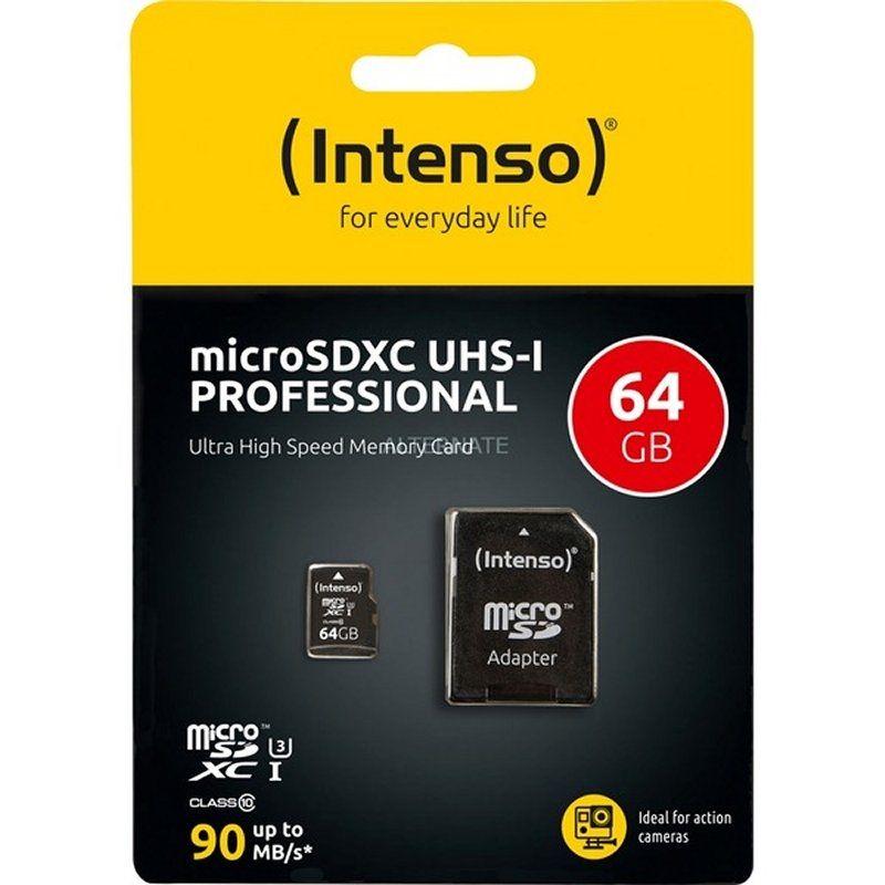 Cartão de Memória INTENSO Professional 3433490 (64GB - Classe 10 - 100 MB/s - Preto), miniatura 4