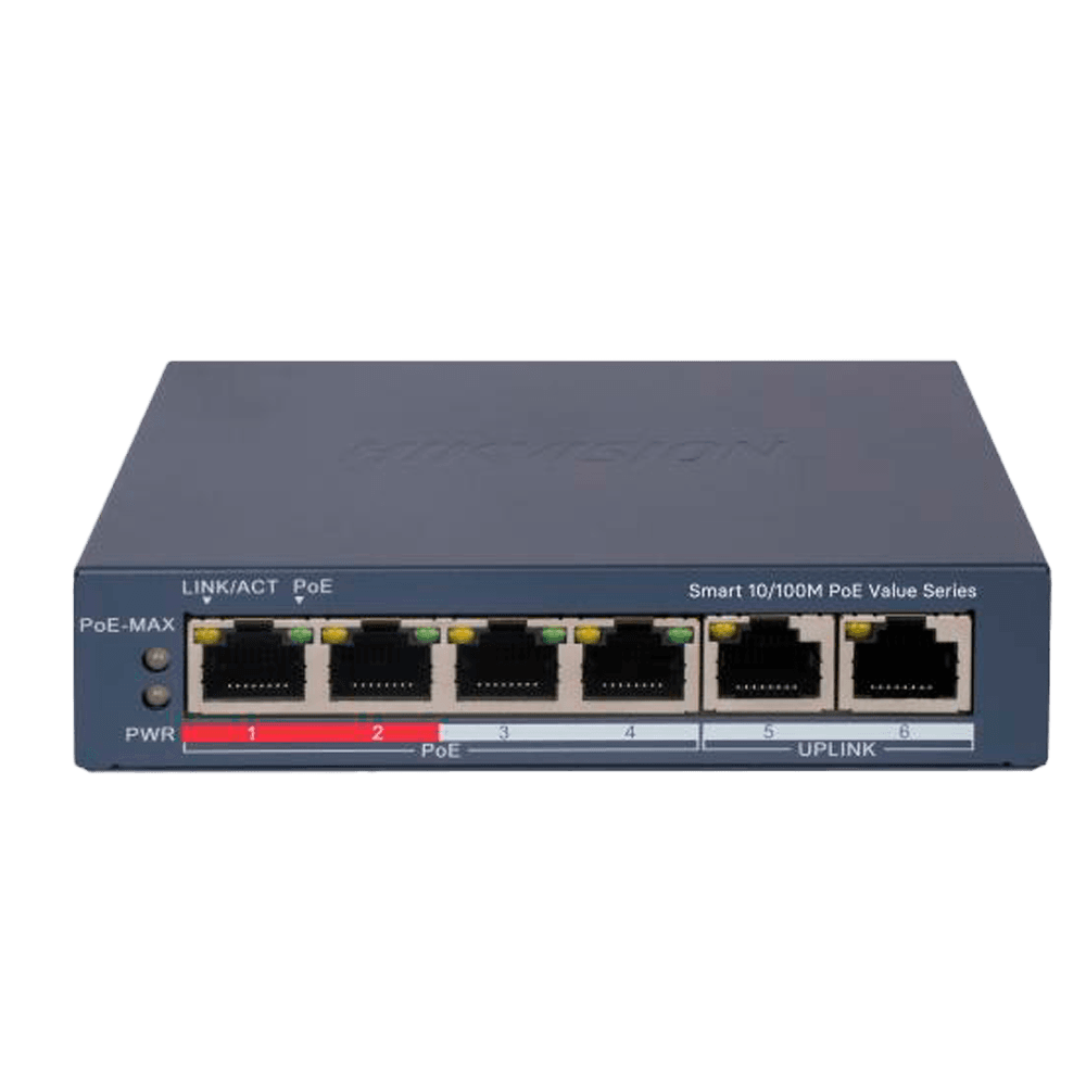 Switch PoE Gerível HIKVISION DS-3E1106P-EI/M (Gigabit Ethernet - 1 MB - 14 Gbit/s - Cinzento)