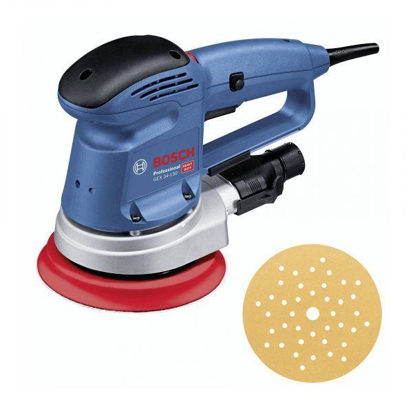 Lixadora Roto-Orbital BOSCH Professional GEX 34-150 (340 W - Azul), miniatura 2