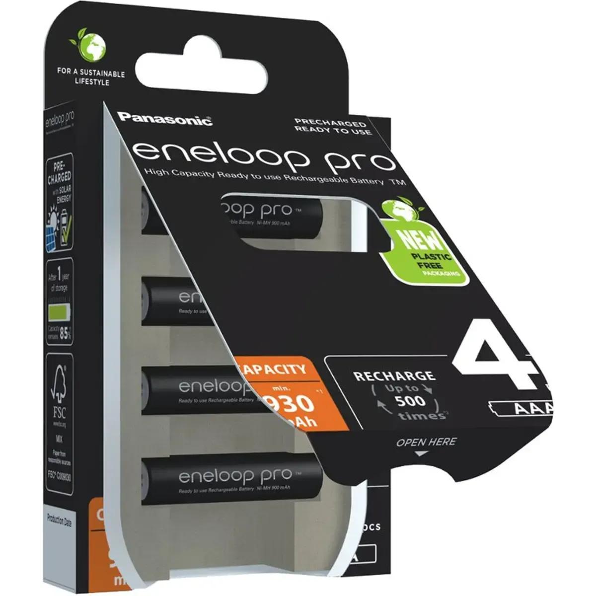 Pilhas Recarregáveis PANASONIC Eneloop Pro BK-4HCDE/4BE (Prateado), miniatura 3