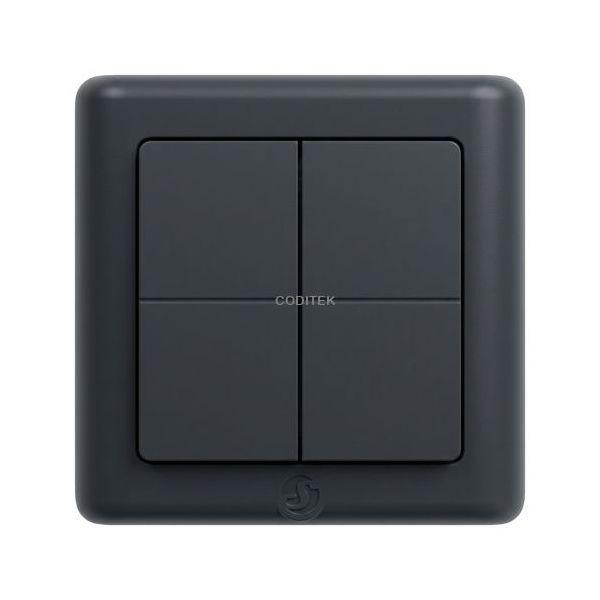 Interruptor de Parede Sem Fios SHELLY BLU Wall Switch 4 ZB DK (Cinzento)