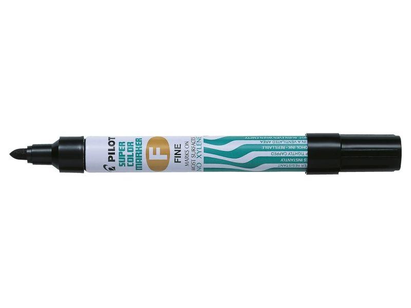 Rotulador Permanente Multissuperfície PILOT Super Color SCA-F-B (Metal - Preto)