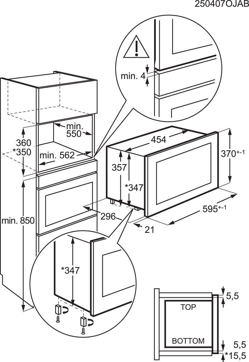 Micro-ondas Encastre AEG MBB1756SEW (800 W - 17 l - Rotativo, toque - Branco) — miniatura 9