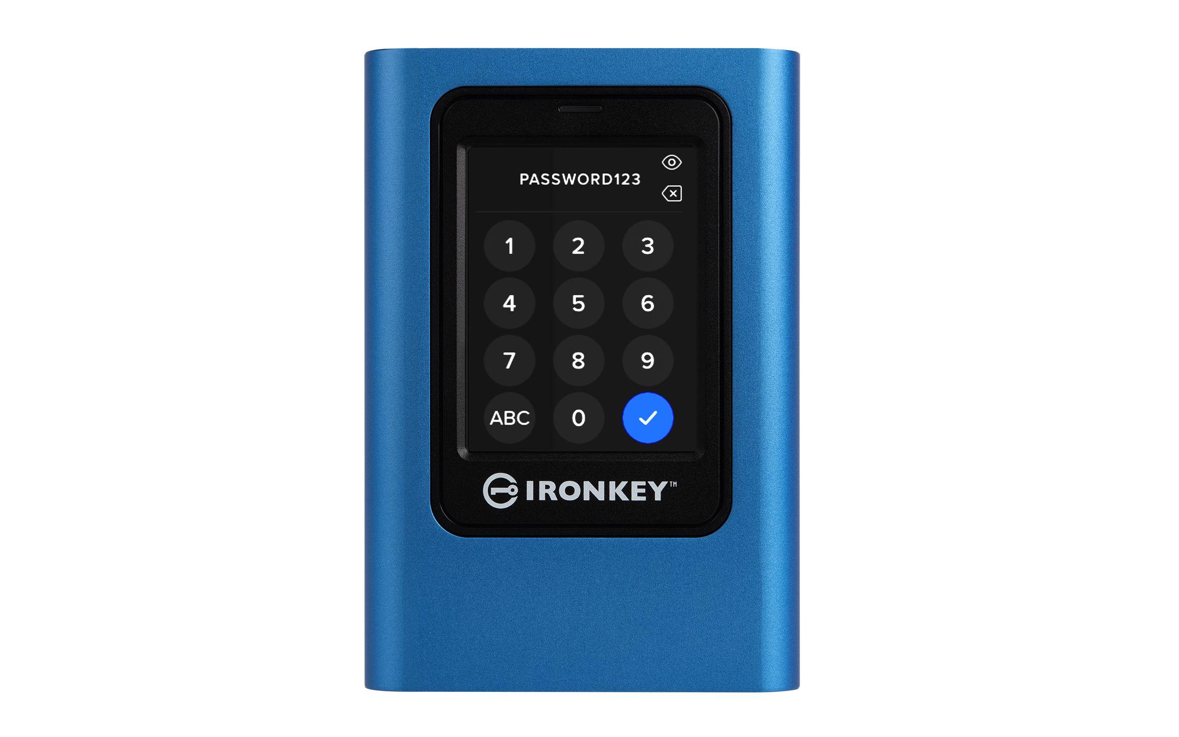 SSD KINGSTON IronKey Vault Privacy 80 IKVP80ES/960G (960 GB - 2,5 polegadas - USB 3.2 Gen 1 - Azul)
