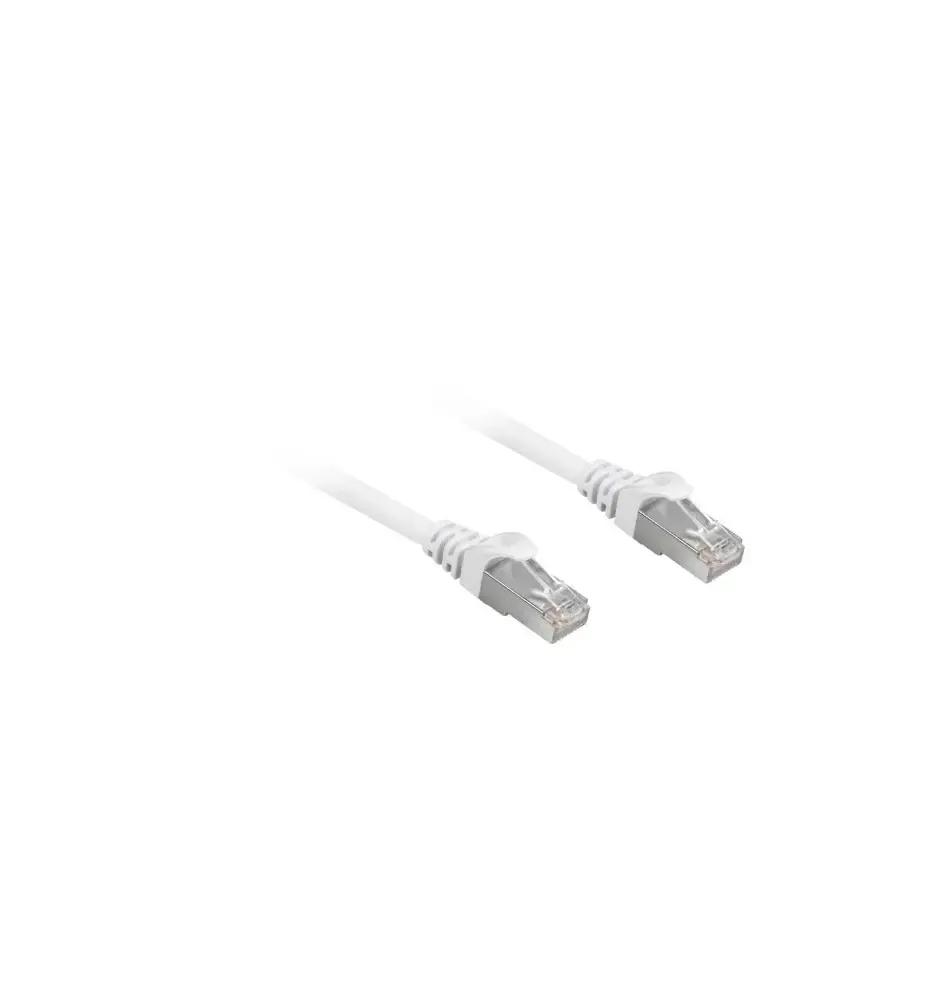 Cabo de Rede SHARKOON Cat.6a SFTP RJ45 (0,25 m - RJ45 macho - Branco)