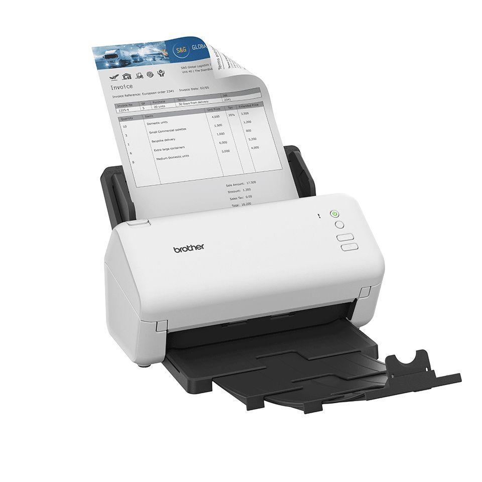 Scanner de Secretária BROTHER ADS-4100 (Micro-USB - Preto e Branco) — miniatura 4
