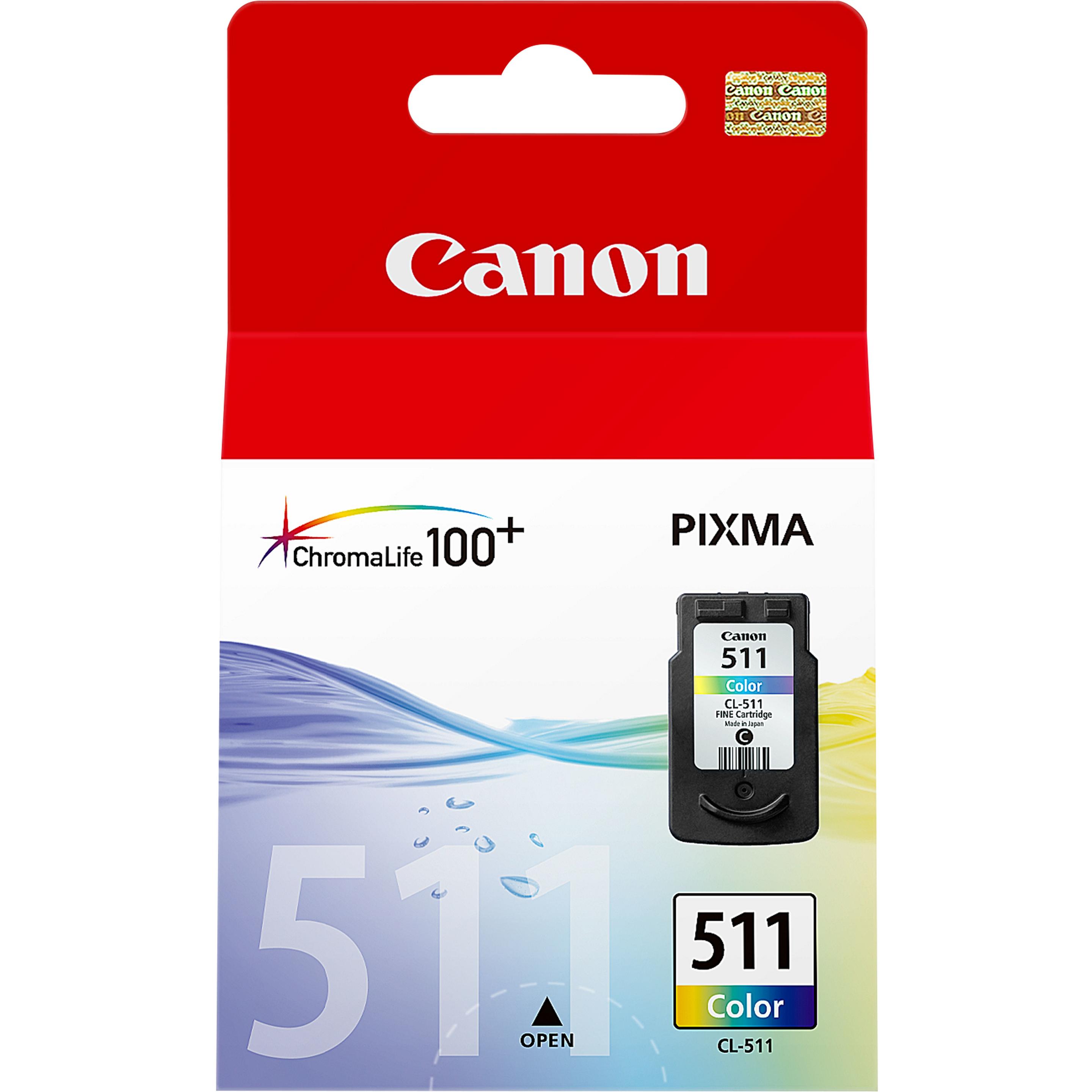Tinteiro CANON CL-511 (244 páginas - Ciano, Magenta e Amarelo)