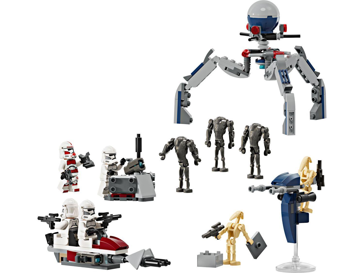 LEGO 75372 Star Wars Pacote de Combate Clone Trooper™ e Battle Droid™ (7+ anos - 215 peças)