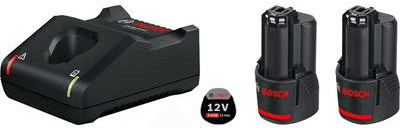 Conjunto de Baterias e Carregador BOSCH 1600A019RD (Preto)