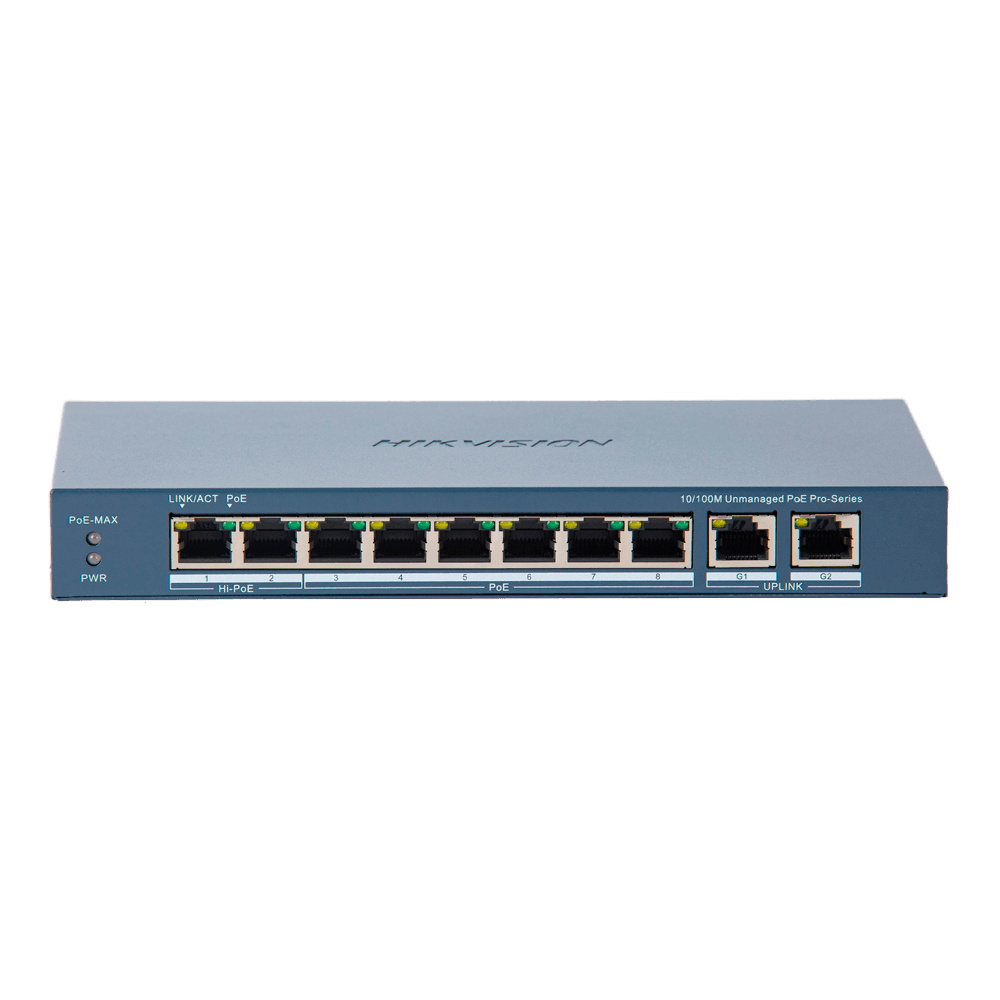 Switch PoE HIKVISION DS-3E0310HP-E(C) (Fast Ethernet - 5,6 Gbit/s - Parede ou secretária - Azul)