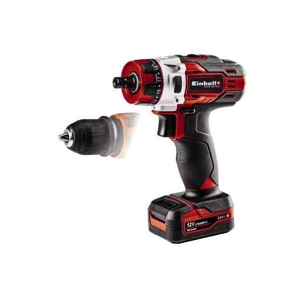 Berbequim/Aparafusadora sem Fios EINHELL TE-CD 12/1 X-Li (12 V - 2 Ah - 2 Velocidades)
